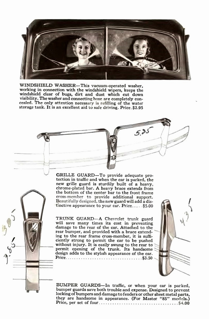 1940 Chevrolet Accessories Booklet Page 16